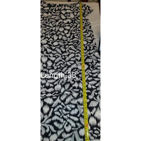 Alyx Black & White Floral Dress Women's 16 Asymmetrical Patchwork Design Sheath - Picture 14 of 16